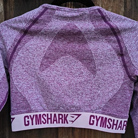 GYMSHARK Activewear Fitted Long Sleeves Crop Top Size M - Picture 4 of 8